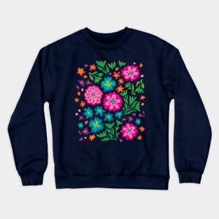 SAYULITA Bright Tropical Mexican Style Floral - UnBlink Studio by Jackie Tahara Crewneck Sweatshirt